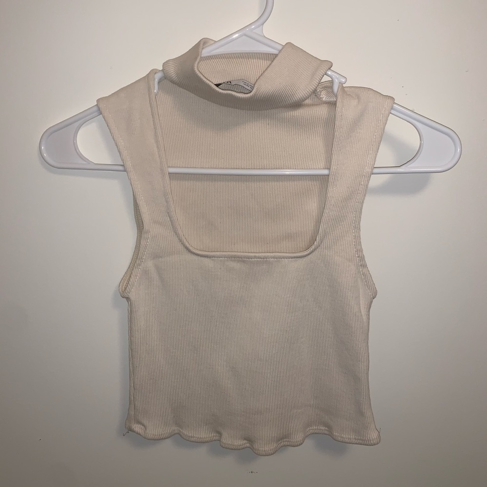 Zara crop top with choker attachment